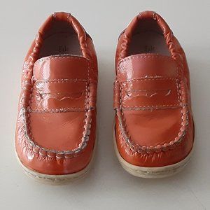 NATURINO kids orange leather loafers size 23